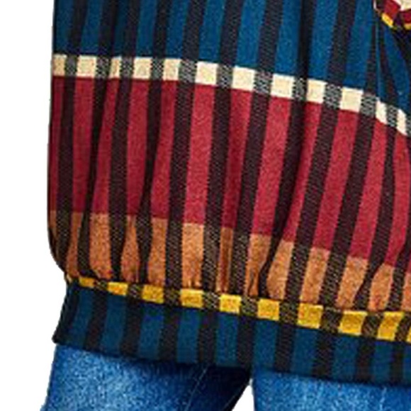 Mustard & Blue Geometric Sweater S - Picture 2 of 6